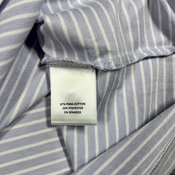 Peter Millar Crown Crafted Polo Shirt XL Tailored Fit Purple Stripe MS25XK56E - Picture 5 of 9